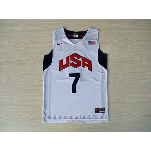 Camiseta USA 2012 Russell Westbrook #7 Blanco